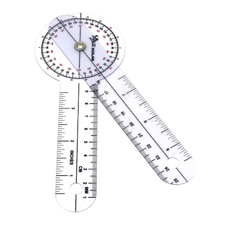 A2Z Scilab Plastic 6" Goniometer 360 Degree Physical Therapy Angle Protractor A2Z-ZR679